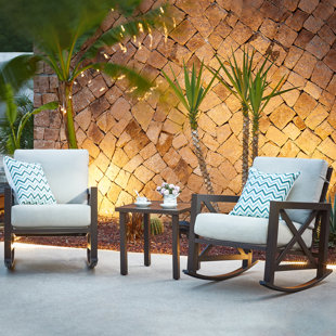 HD Patio Furniture Set – Wicker Loveseat, Two Chairs, and a Table