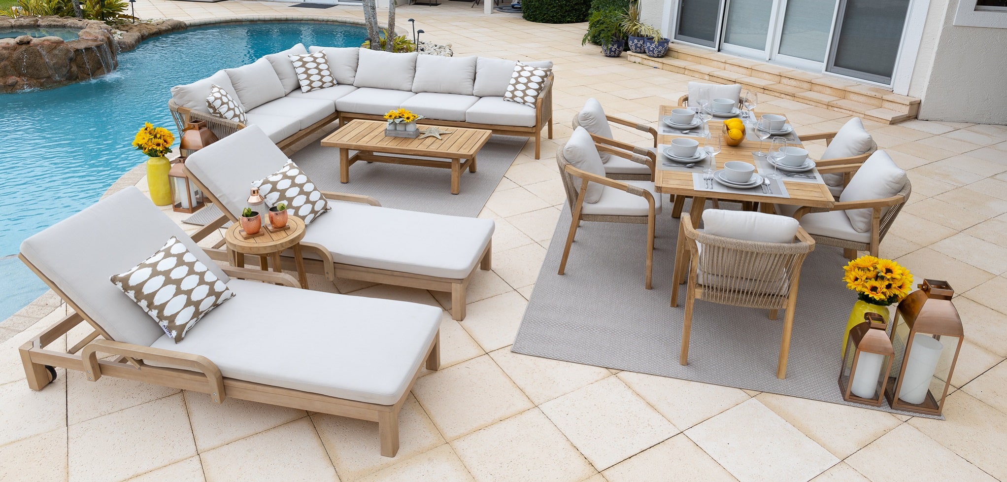 Adding Pillows to Your Teak Patio Set