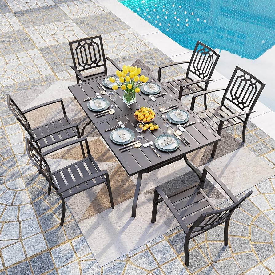 Elevate Your Outdoor Space with a Stylish 7 Piece Round Patio Dining Set